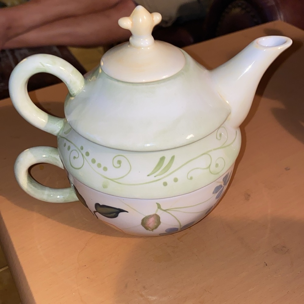 Vintage tea pot with cup Tracy Porter - Picture 2 of 5